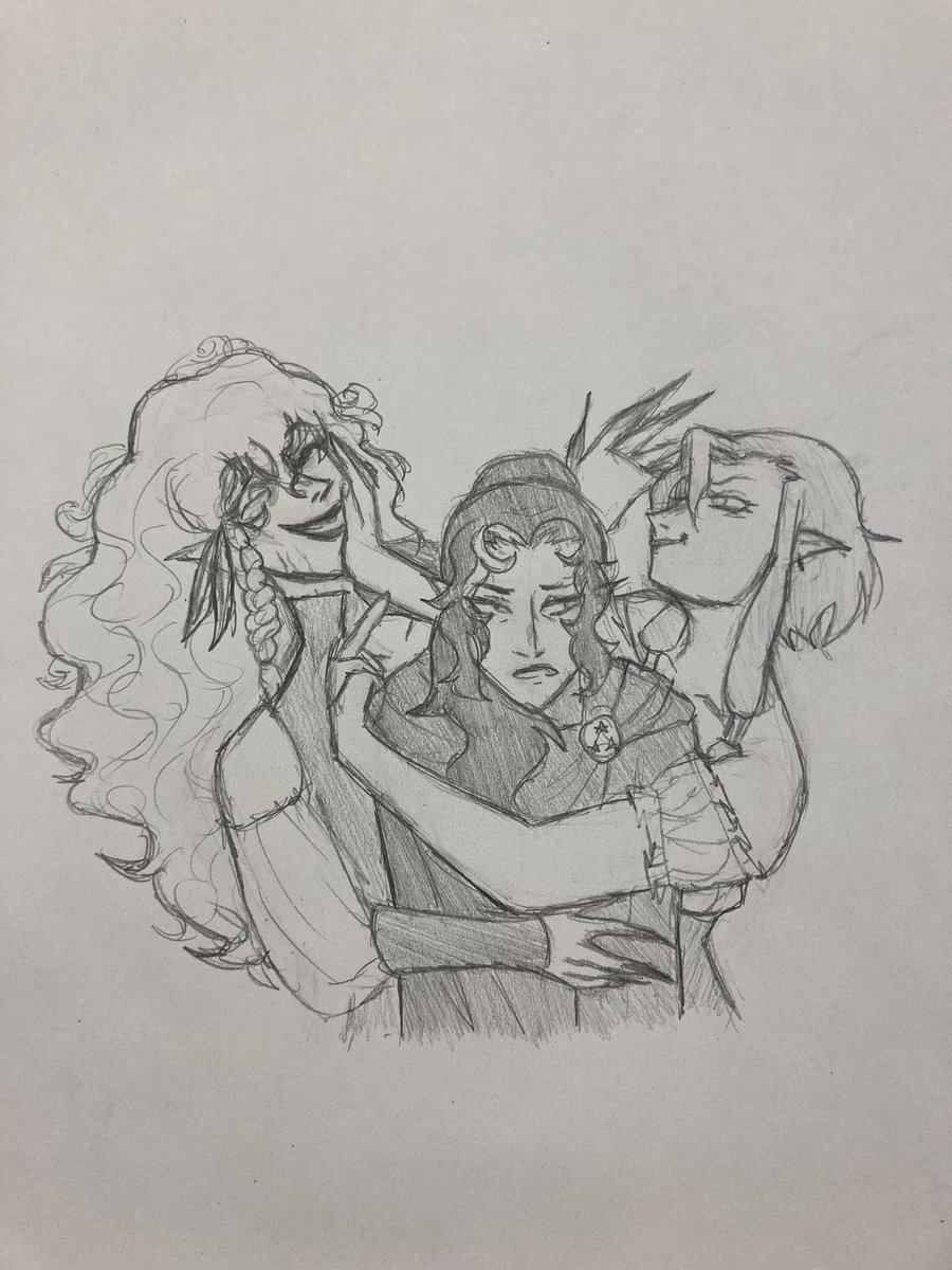 lawlessdrawing's tweet photo. When one of your sisters dies and then comes back to life and you’re not sure if it’s better or worse 
#ocs #originalcharacter #oc #ocart #traditionalart #artist #fantasy #dnd #dungeonsanddragons #elves https://t.co/cfxLxc47y7