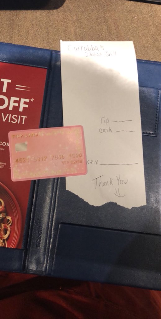 EpochInspired's tweet photo. Today this little 3yr old tried to pay for her family’s dinner with a Barbie credit card. I took the card and made her a little check out to make it seem like she did and she tipped me 3$😭

���️ Follow @EpochInspired for more interesting content everyday! https://t.co/wPDkydMxkr