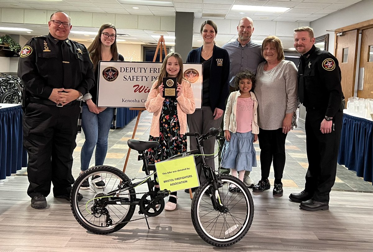 Congrats to our #wcsflight 4th graders who won the Kenosha County Sheriff’s Dept Safety Poster Contest!  They were awarded a bike and helmet at tonight’s banquet! Great work!!  <a href="/missuhen/">Hannah Uhen</a> <a href="/Reed_Reads009/">Alexa Reed</a> <a href="/MrsWachholder/">Melani Wachholder</a>