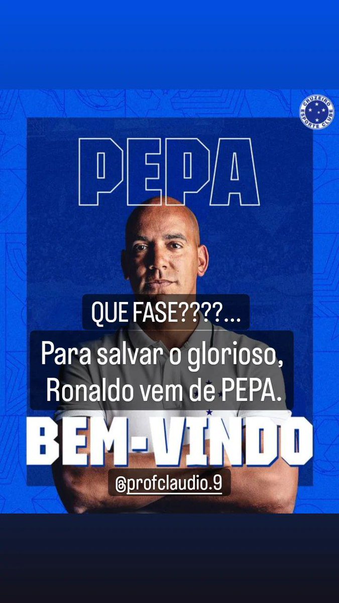 profclaudio9's tweet photo. Um Pepa para um time de PEPAS?...#cruzeiro #cabuloso https://t.co/99mkftQj7R
