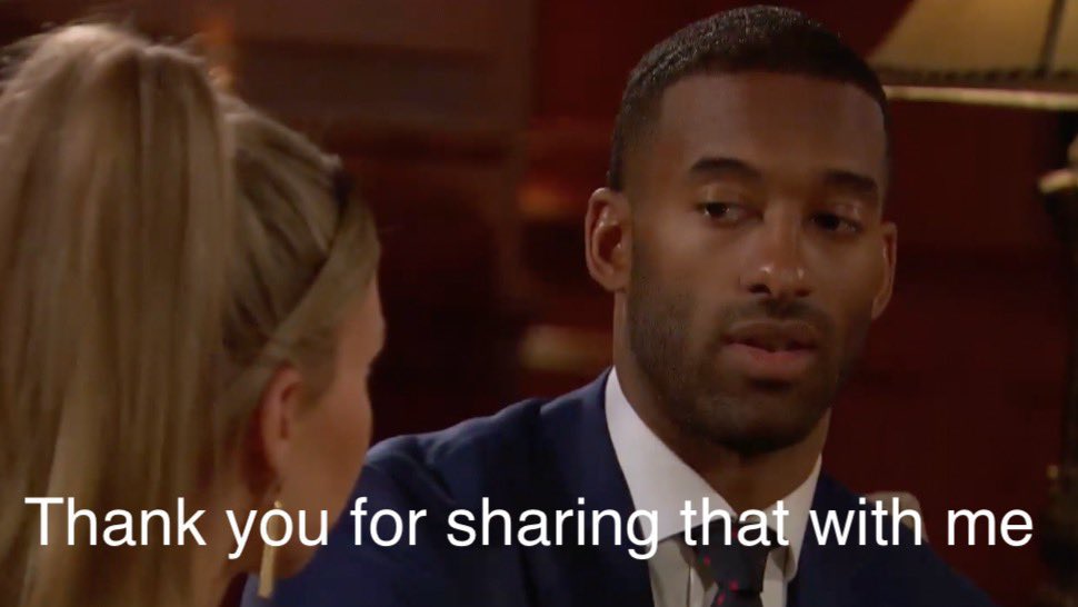 Did Gabi just hit him with the “thank you for sharing that”??? Legendary #thebachelor