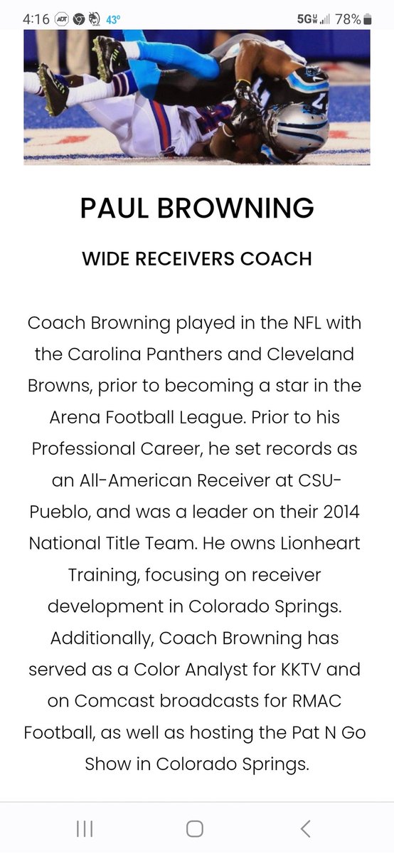 I'm very pleased and excited to announce that we have found our new Recievers coach! Please help me welcome @lionheartpbra Paul Browning to the Mustang family! #MUSTANGNATION #HARDHATCREW