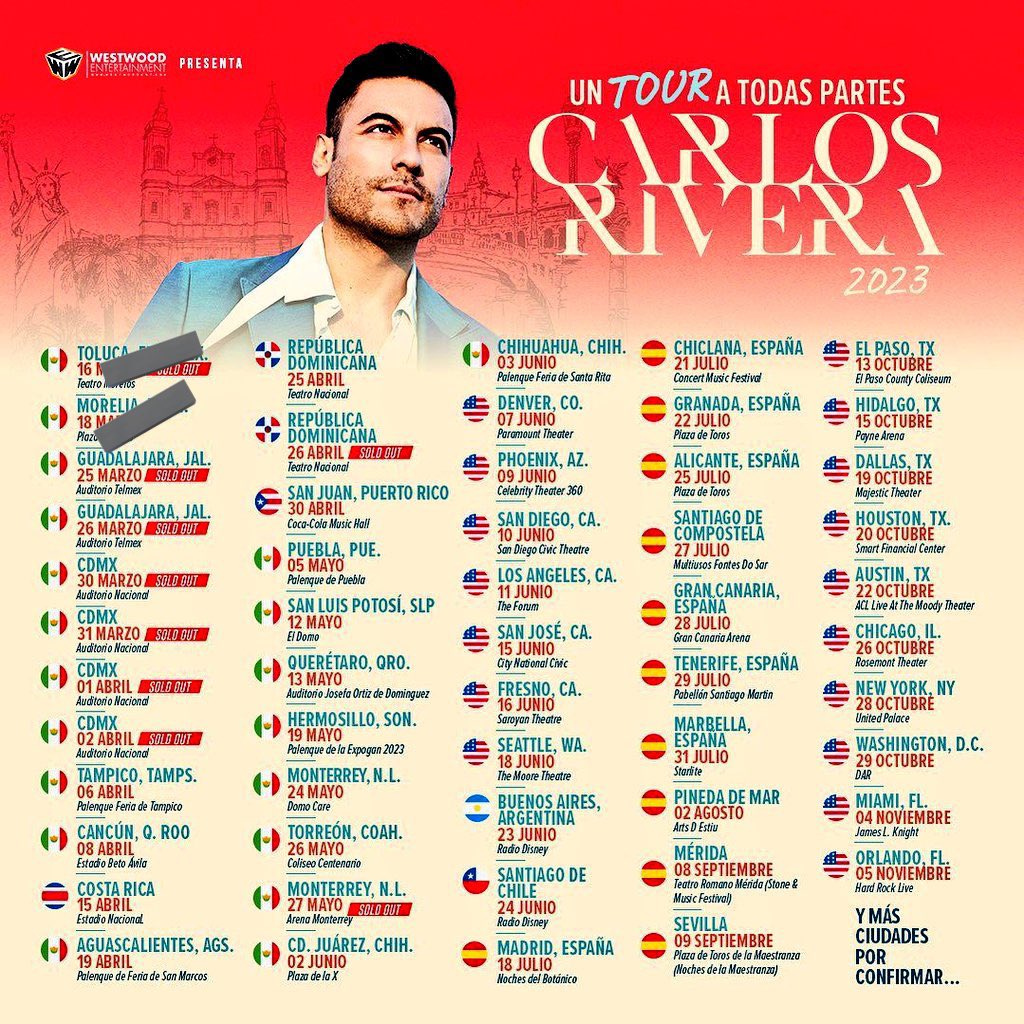 TaniaCarloos's tweet photo. #UnTourATodasPartes ¿ a cual van a ir? @_CarlosRivera 
@mikenoriega
@davidedwardwest
@jjuarezww
@westwoodfans
@WestwoodEntt
@Sonymusic
@CR_ClubPorTi @PorTi_Torreon https://t.co/azVtBzizB2