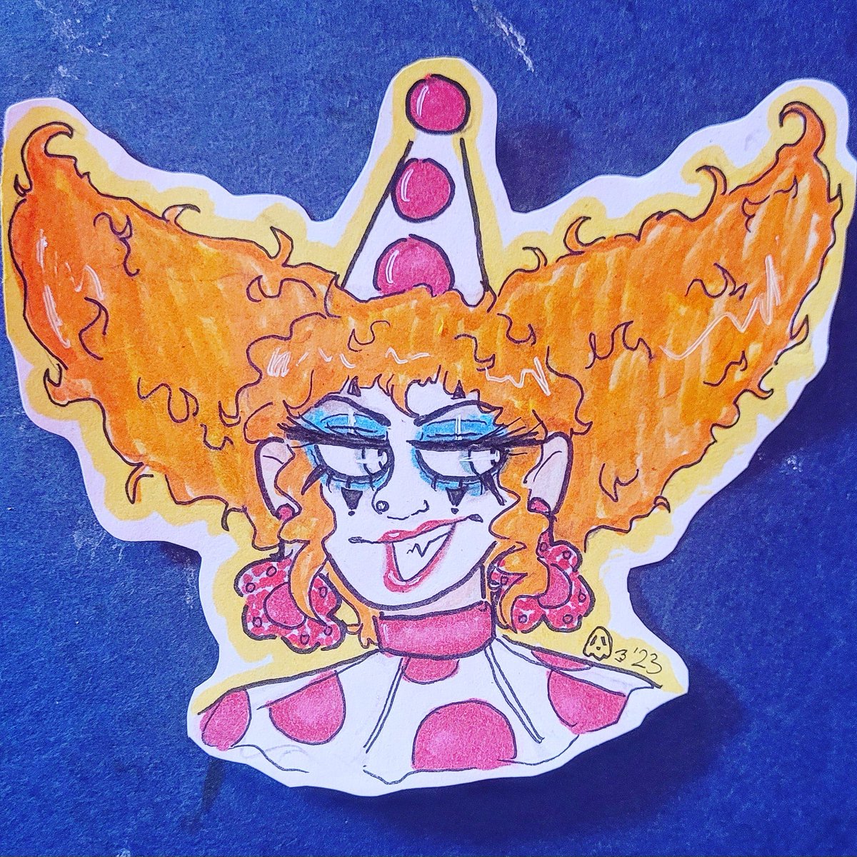 ghostpoot's tweet photo. it's about time I drew @BeaverSigourney's clown look ❤️ https://t.co/OeIGfpVkci