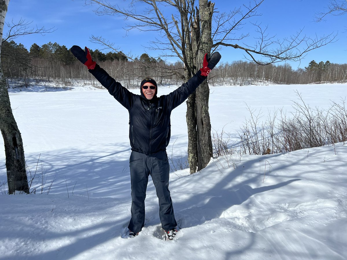 The calendar says it’s the first day of spring but the fresh powder at Hazel Lake on the #NorthCountryTrail means more winter fun! #ChippewaNF
