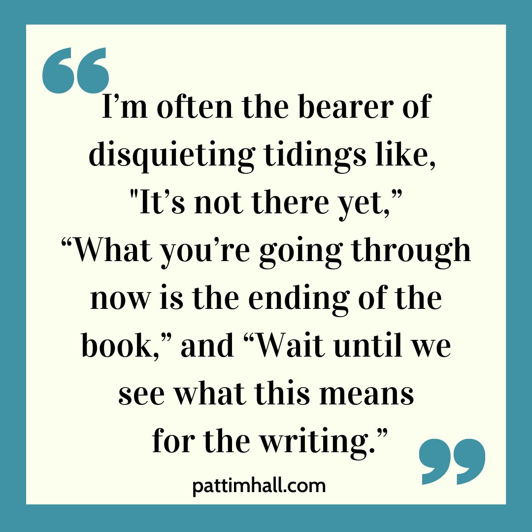 PattiMHall's tweet photo. It's disappointing when life gets in the way. You feel jammed up when you need to take a pause to deal with an event, emotional or physical. We feel frustrated, and start talking about how we aren't "getting anything done", we're "never gonna write this damned book," or "we haven https://t.co/GHhotd89pn