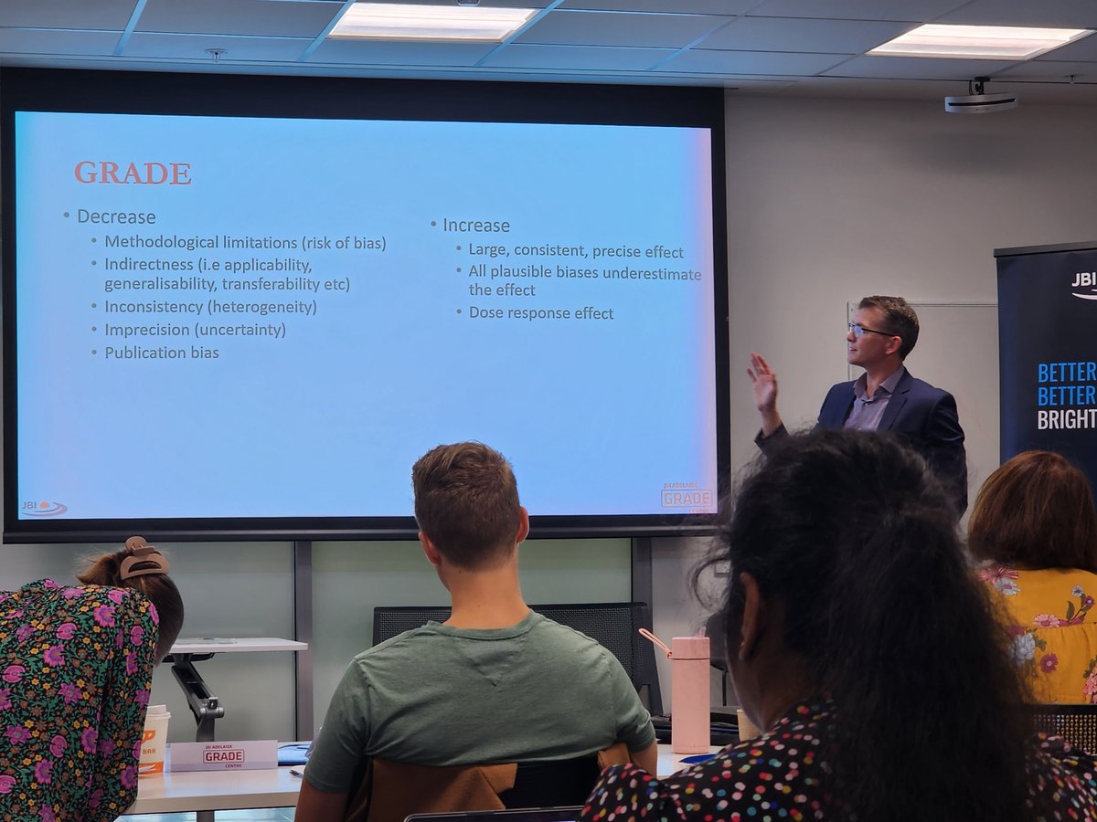 GRADE_Adelaide's tweet photo. @TimHughBarker says that @ZacMunn is in his element teaching #GRADEApproach face-to-face. We think so, too!
@JBIEBHC https://t.co/bu9XvWGNZJ