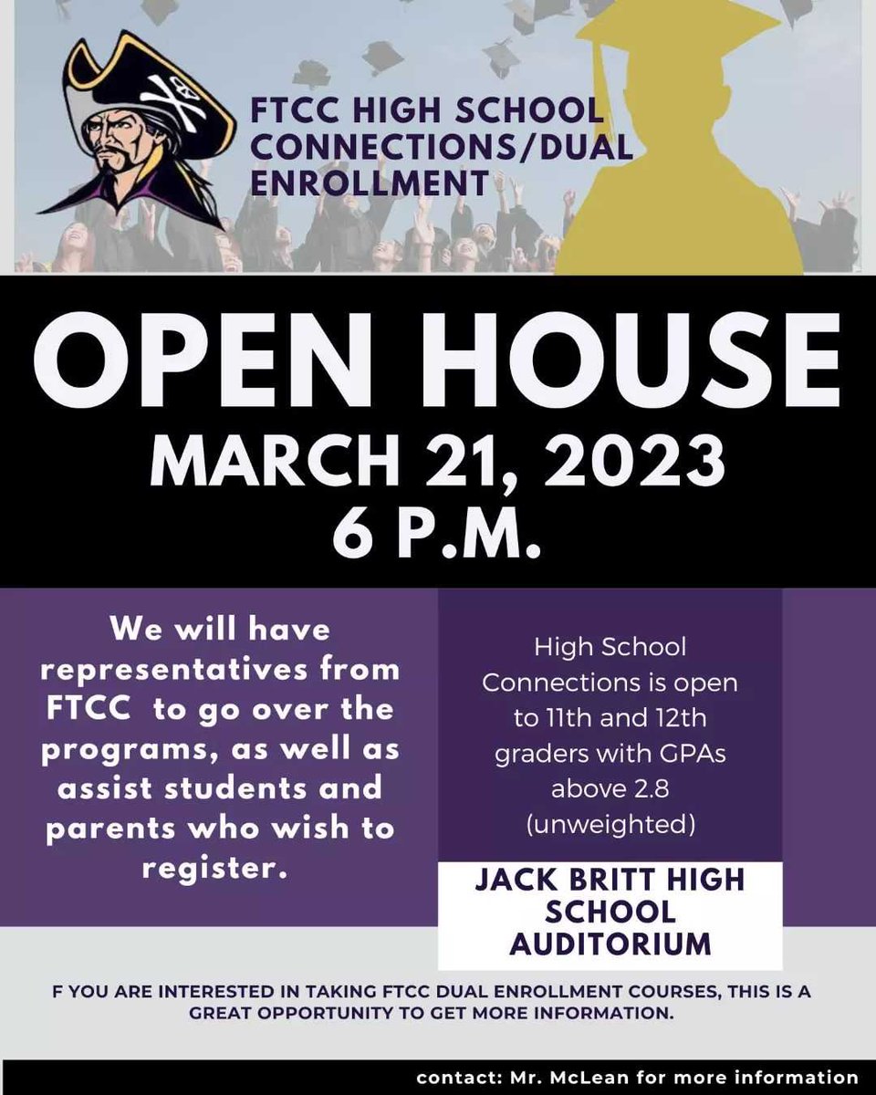 JbhsCounseling's tweet image. Tuesday! 6pm. March 21st! @jackbrittbucs #ftcc #college #classof2024 #Classof2025