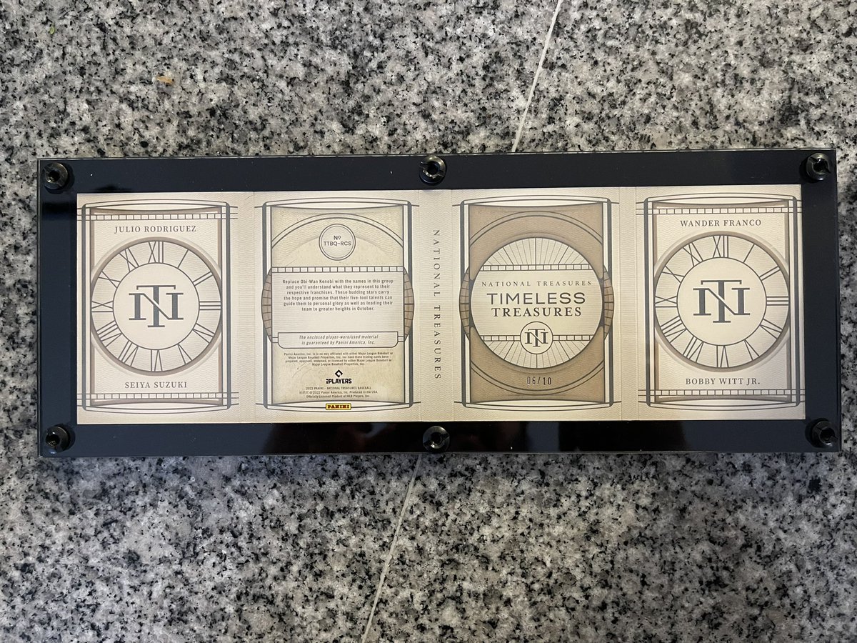 towelthetank's tweet image. Finally got around to putting this on display. Quad patch of some studs /10. #cardcollection #baseball