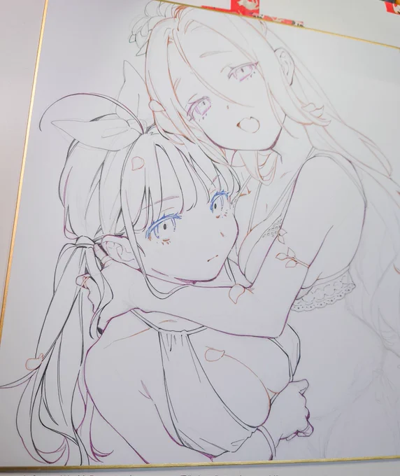 これはありえん中途半端な状態で1ヶ月以上放置されていた描きかけの色紙 