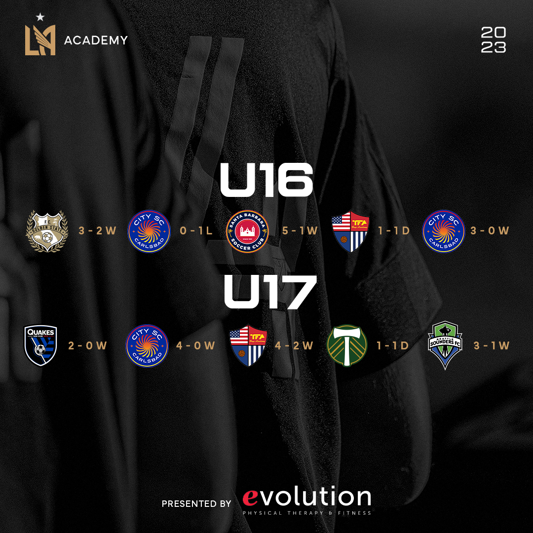 LAFC Academy (@lafcacademy) on Twitter photo The Black & Gold Standard ๐
LAFC Academy Results presented by <a href="/evolutionptfit/">Evolution Physical Therapy</a>. The Black & Gold Standard ๐
LAFC Academy Results presented by <a href="/evolutionptfit/">Evolution Physical Therapy</a>.