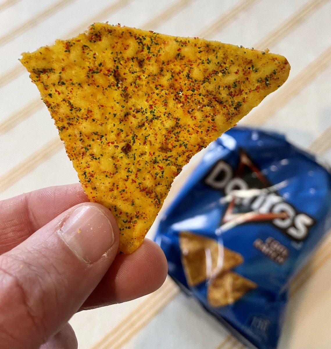 This bag of <a href="/Doritos/">Doritos</a> was blessed with an extra-seasoned gem #doritos #chips #ranch #coolranch #snacks