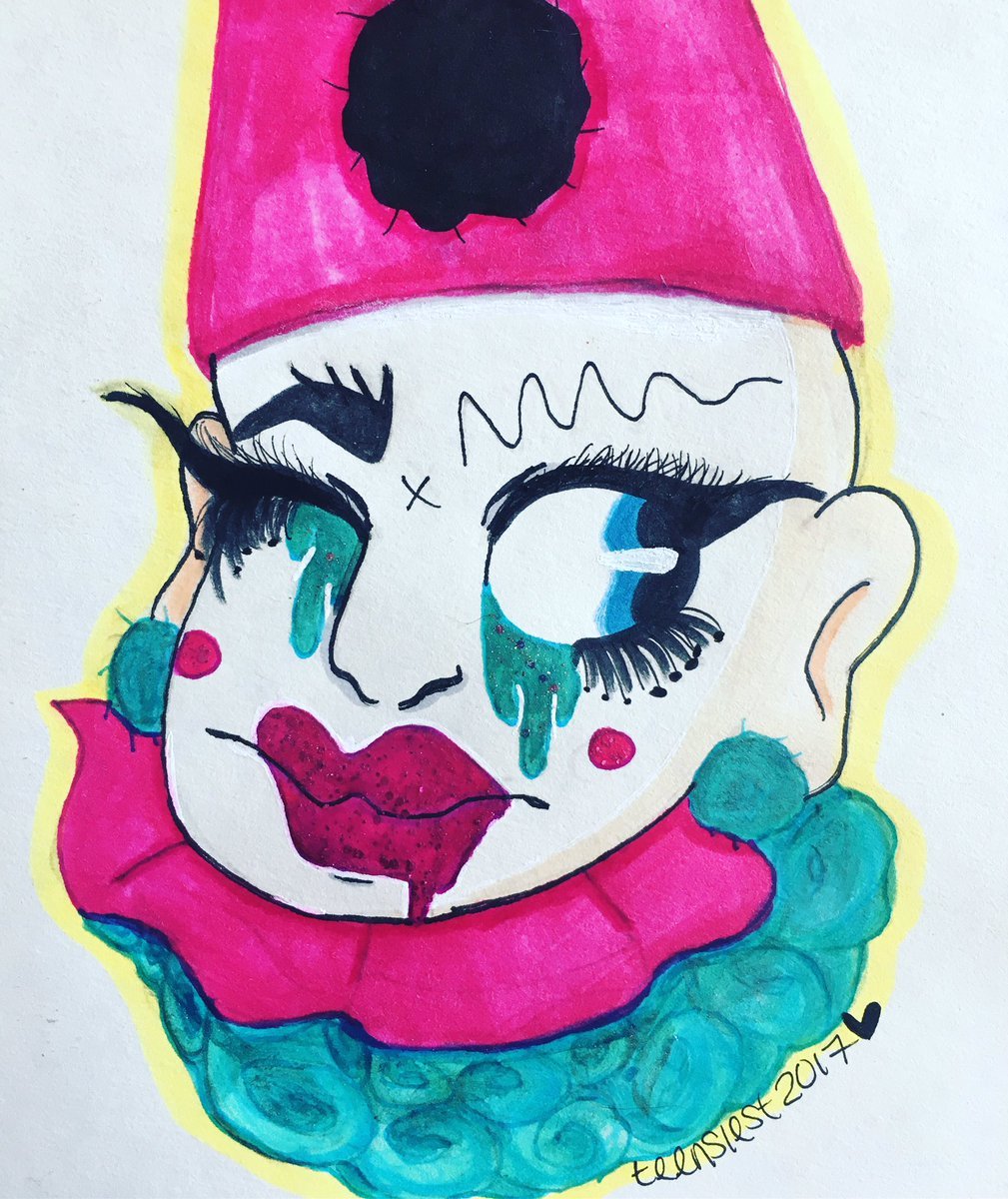 ghostpoot's tweet photo. old art incoming but i've apparently drawn 4 drag race clowns 🤡 https://t.co/hBRGTAPzKG