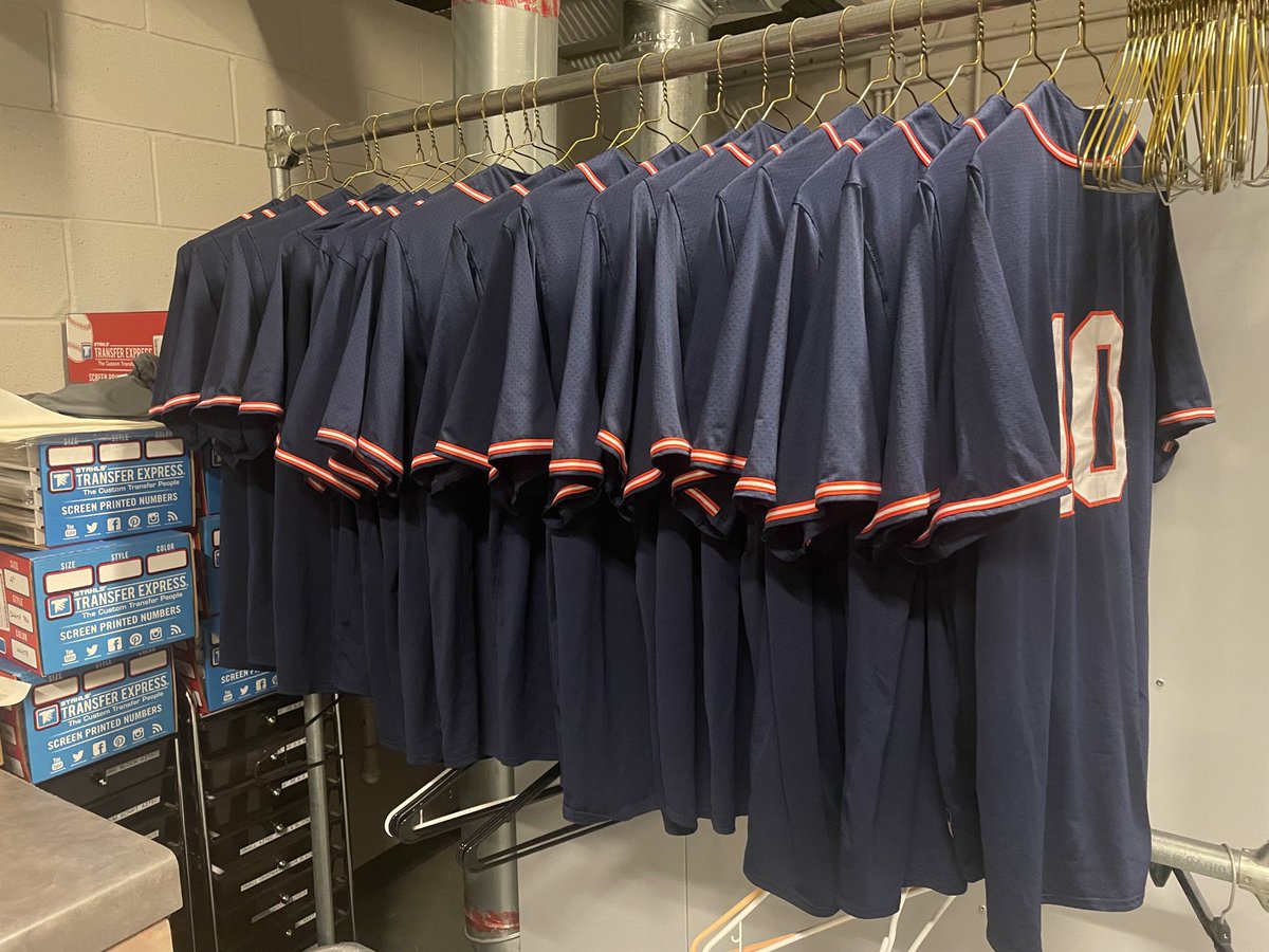 BaseballPima's tweet image. Navy from today all washed. Powder ready for tomorrow. #Aztecs2023