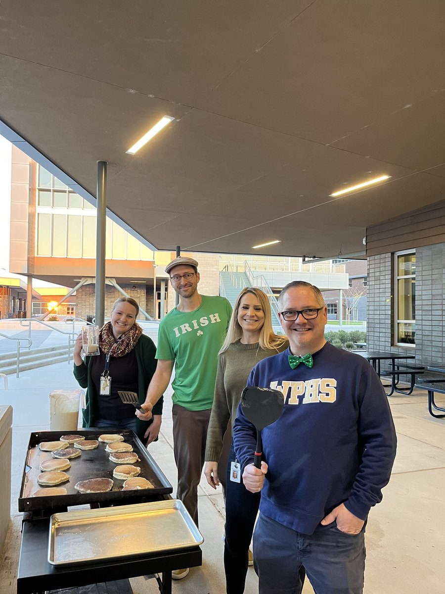🥞 Serving pancakes with my awesome Admin Team to our staff at the annual Pancake Breakfast!