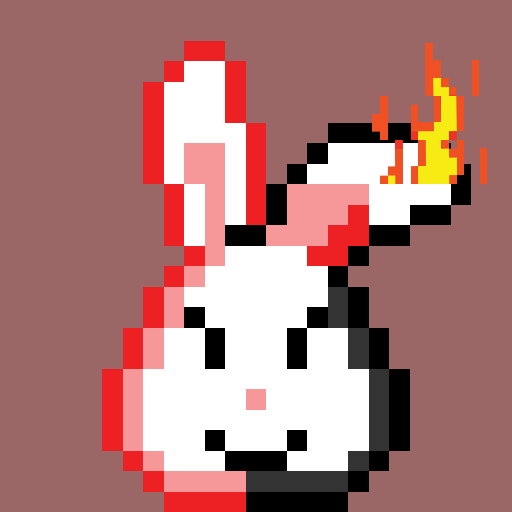 bunnybitsnfts's tweet photo. Satanic Mood BunnyBits NFT😈🔥 https://t.co/dTKaGli9Ss