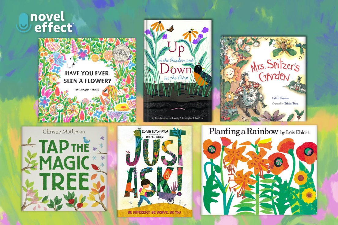 Transport your little learners through worlds of vibrant colors, wonder, &amp; joy with our Books are Blooming collection! 🌷

👩‍🌾🥕🪴🐝🐌🌻

Explore this garden of interactive stories &amp; soundscapes available on Novel Effect: bit.ly/3Z5yDpP

#TLchat #EdTech #SpringHasSprung