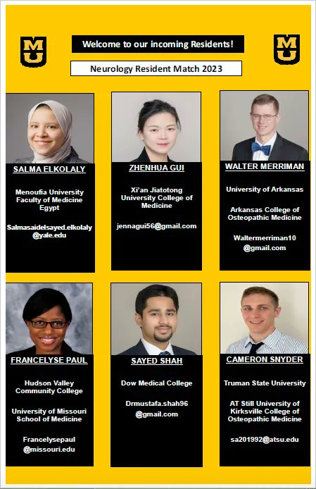 SalmaSaidElkola's tweet photo. It is official now, and I'm on the board! 😍🥳
Incoming PGY-1 NEUROLOGY Resident in University of Missouri! 🎊
#nmatch2023 #nrmpmatch https://t.co/Ns6QQeEYbW