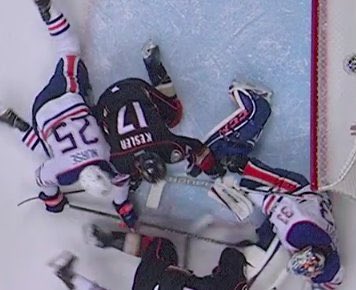 ScottBiggsify's tweet image. “He was in the blue paint. The goalie couldn’t do his job. It’s coming back.”