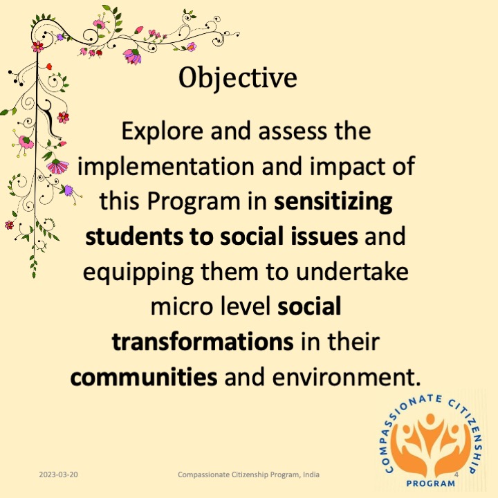CompassionCOVA's tweet photo. Check out details of our program - compassionate citizenship in this preliminary report. Pilot program and it's objectives
122 schools in 4 districts Telangana State, India 2022-23 
#CompassionateCitizenshipProgram https://t.co/ky13Z6t8Fc