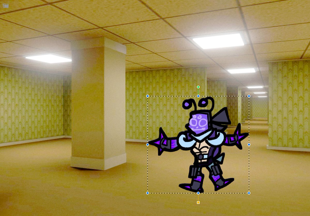 DEBUG_DON's tweet image. Photoshopping myself into the backrooms because I felt left out