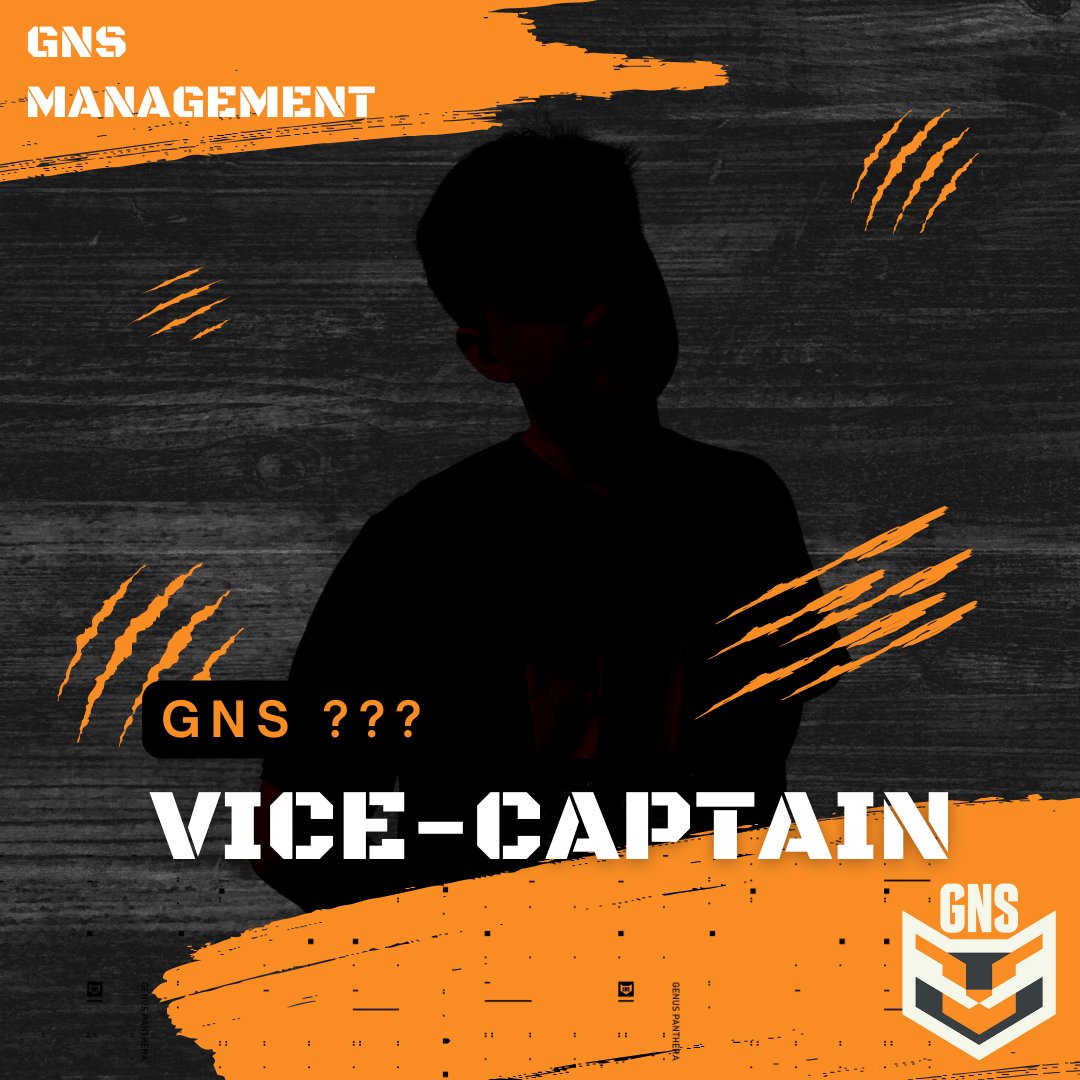 GNSpnthra's tweet photo. Baka Vice Captain ng GNS yan! 👀
Management Teaser Reveal🐯
#GenusPantheraEsports #GNS #Valorant #Cubz https://t.co/HeF5fOlwCh