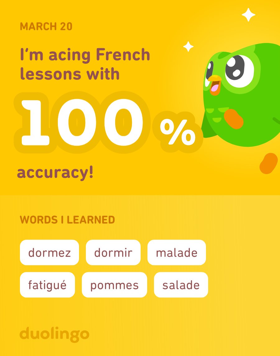 SamOhuGon's tweet photo. J'apprends le français sur Duolingo! https://t.co/paxPDt0sCY