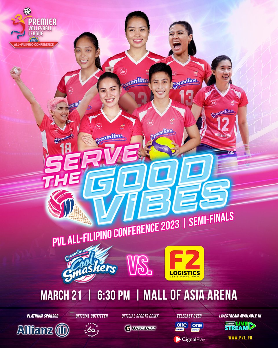 CoolSmashers's tweet photo. It's game no. 2 tonight! Get ready to #ServeTheGoodVibes with your favorite Creamline Cool Smashers! 😍

Show your nakaka-#GoodVibes na outfit for tonight's game! Don't forget to tag us! 😉

#CreamlineCoolServeTheGoodVibes
#CreamlineCreamyIcecream
#CreamlineCoolSmashers https://t.co/yGvbi0LSYn