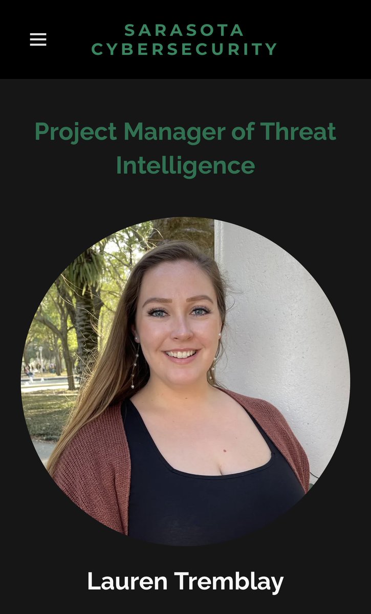 I am excited to be a part of <a href="/SarasotaCyber/">Sarasota Cybersecurity</a> as the project manager of the threat intelligence team. I look forward to continuing this fantastic research and can't wait to see all this lab accomplishes!