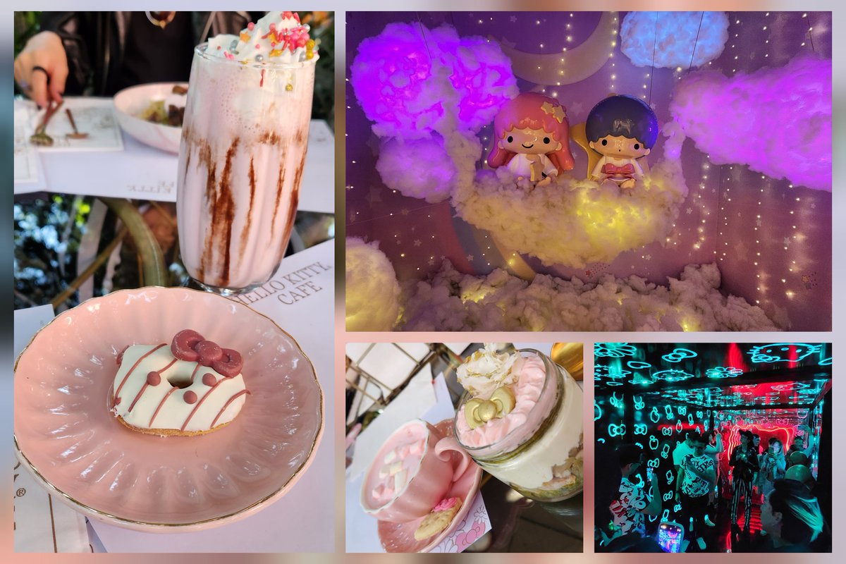 HanyBanany8's tweet image. Hoy nos tocó ir al #hellokittycafe Está muy lindo y los postres de 10 😊