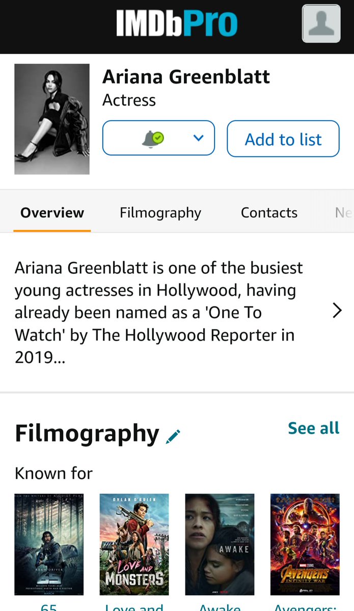 FashionofSITM's tweet image. SO INCREDIBLY PROUD OF ARIANA 😊🥳😁 

She's worked so hard for over 10 years acting. Top 100 ppl in the World Status

Keep it going!!! She must reach 65, in honor of #65movie! Google, use hashtags, visit imdb, type in #ArianaGreenblatt movies etc

#imdbpro #happy #proudofariana