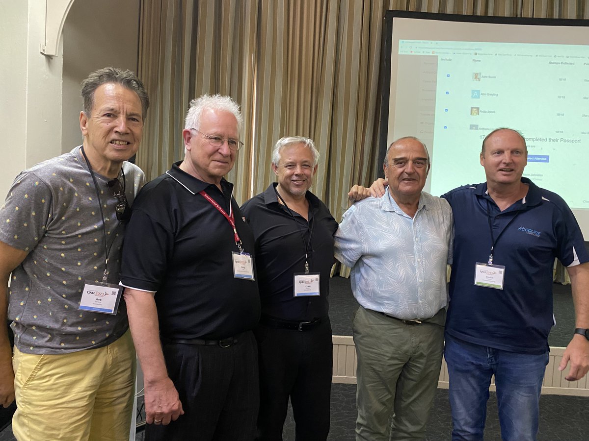 ProcessProTeam's tweet image. And that&apos;s a wrap!  TPAC SA 2023.
 Rob Reinking Director of Global Business, @ProcessPro Doug Ash CEO, Smart Hotel Software Craig Collins CEO of Granite Software Bobby Perel, Managing Director @Peresoft Derick Pretorius CEO  Acquire Consulting. #erp #processmapping