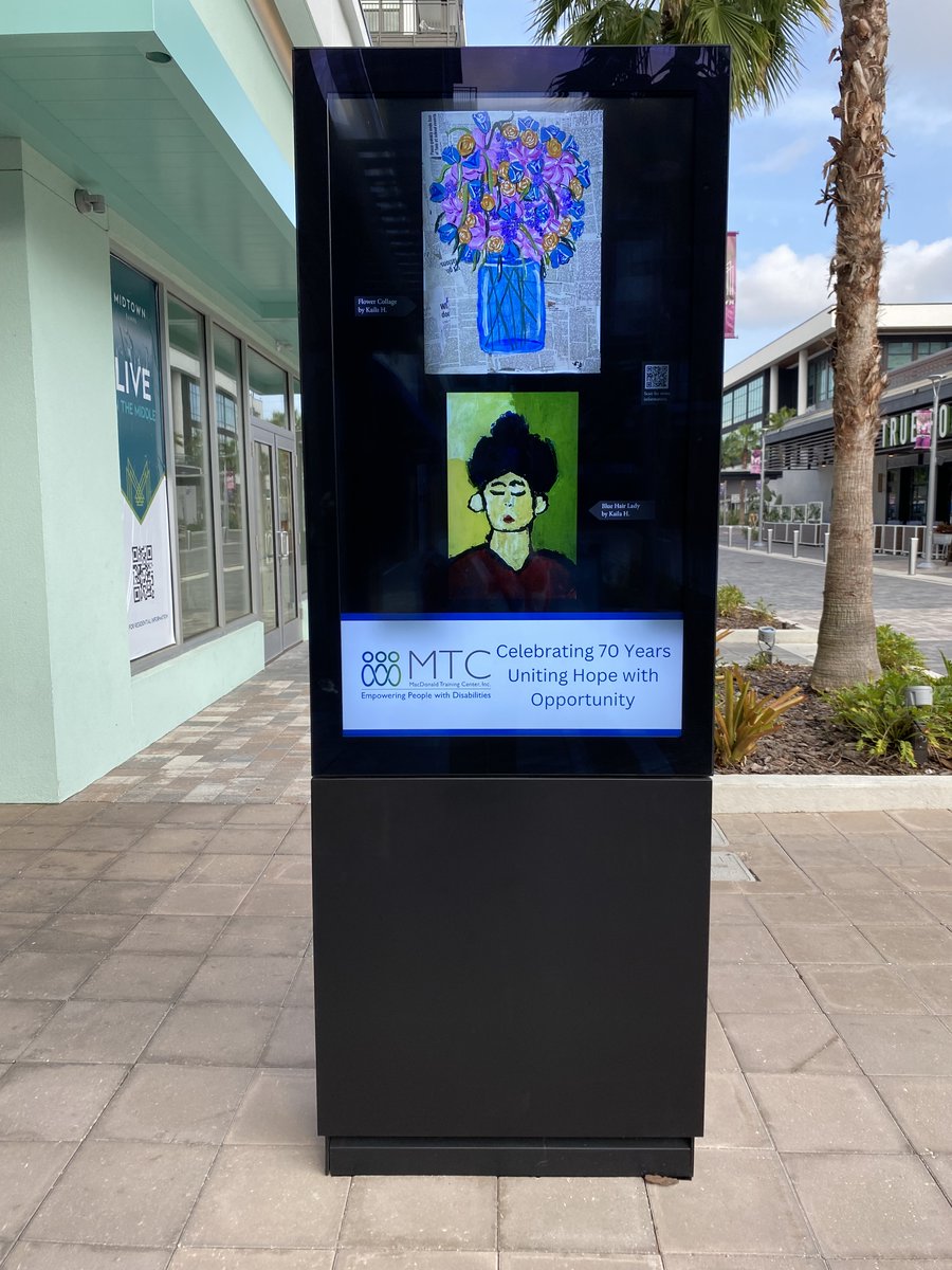Don't Miss This Beautiful Display of MacDonald Training Center 🎨  🖼️ Featuring MTC Artists!! MTC Fine Art is Now LIVE on Electronic Billboards Throughout #MidtownTampa, The Hottest New Destination in Tampa Bay!
#MTCFineArts #ADestinationForAll