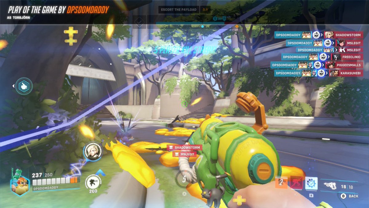 When mercy gives you the blue beam on your Nintendo switch