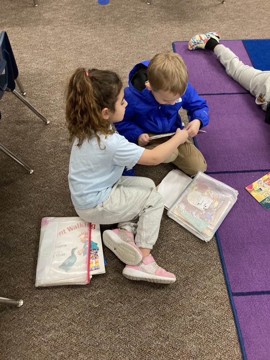 MsLKoenning's tweet photo. We had a great spring break, but we were excited to get back to reading and learning with our friends! 💕 #Kindergarten https://t.co/z0r4I9ENzA