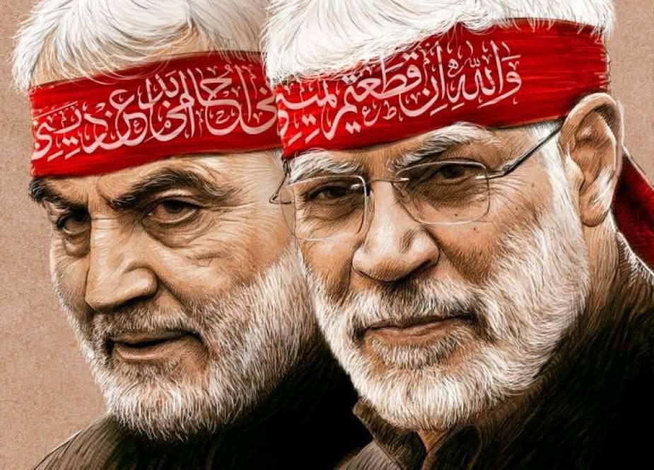 مثلما عجل دم المختار الثقفي بزوال آل الزبير فإن فإن دمي المهندس وسليماني سيعجلان بسقوط أمريكا وإسرائيل وبعض المتخاذلين الانجاس كاالكاظمي وامثاله والايام بيننا وعما قريب فلننتظر