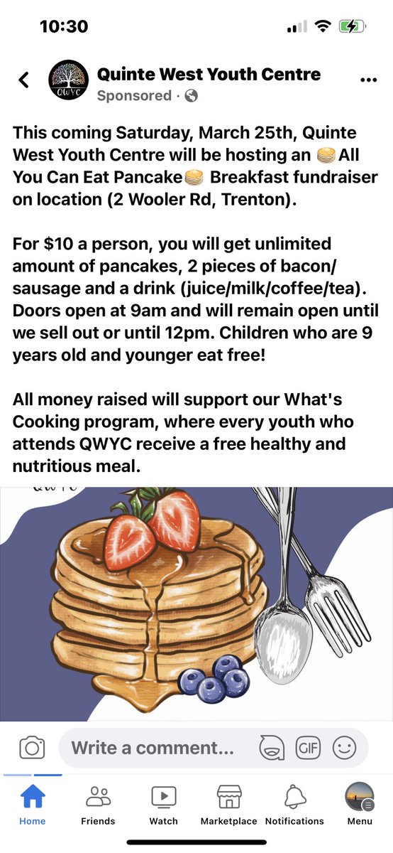 SPCSSFalcons's tweet photo. Check this out Falcons!  You can support the @QuinteWestYouth and it’s What’s Cooking Program this Saturday March 25th!  #soundsdelicious https://t.co/N3s1rN00xg