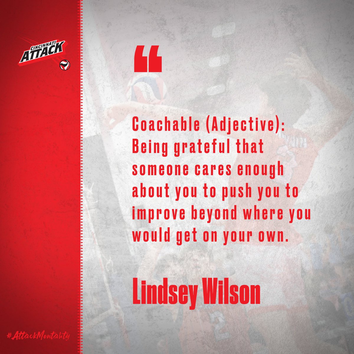 Coachability starts with a hunger to get better and is fed by a humility that says I need help.
#cincinnatiattack #cinciattack #volleyball #boysvolleyball #mensvolleyball #clubvolleyball #AttackTheDay #AttackMentality #AttackFamily #motivationalmonday #coachable #coachability