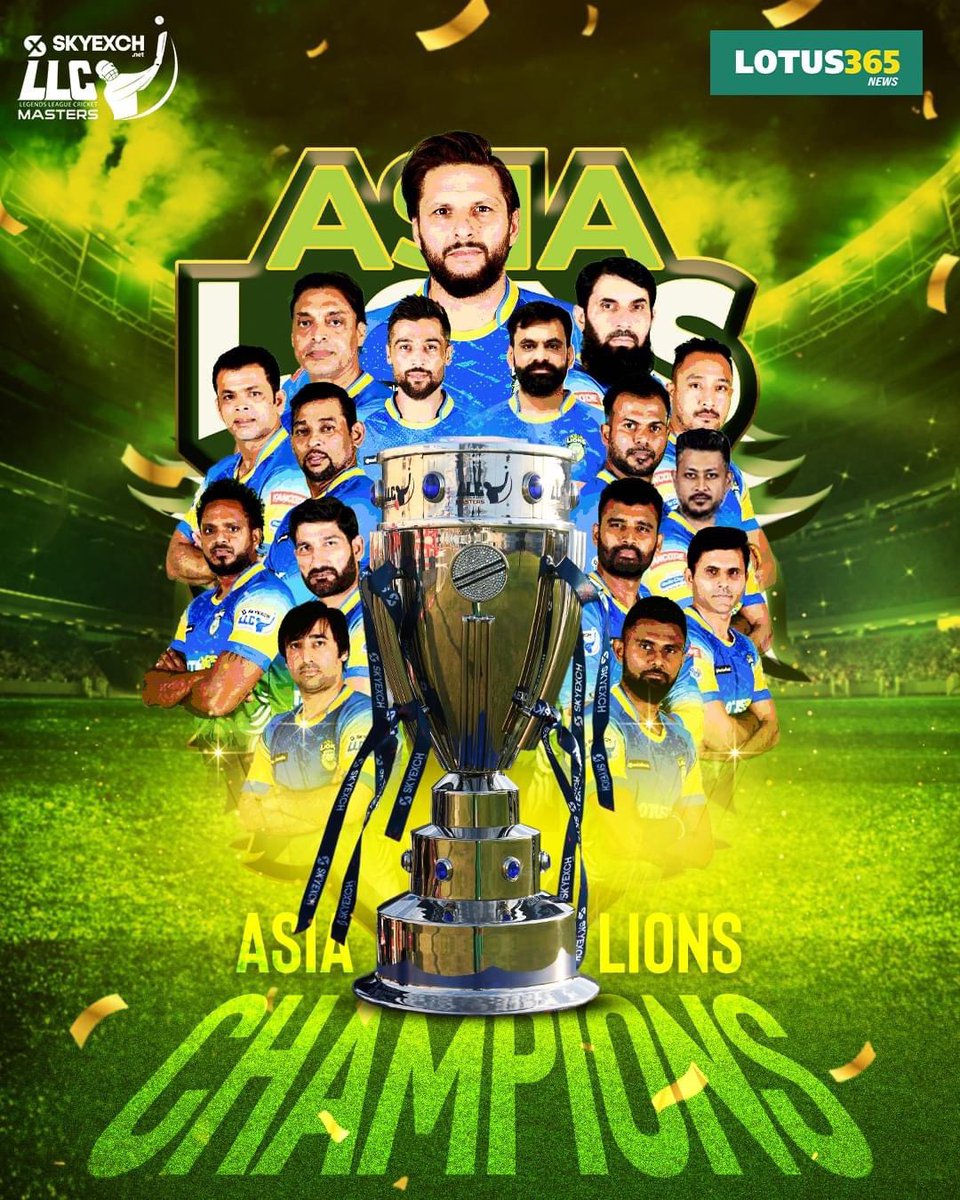 paras77's tweet photo. ASIAN LIONS.
Champions.
@AsiaLionsLLC  @llct20 https://t.co/EsrgOVLYrd