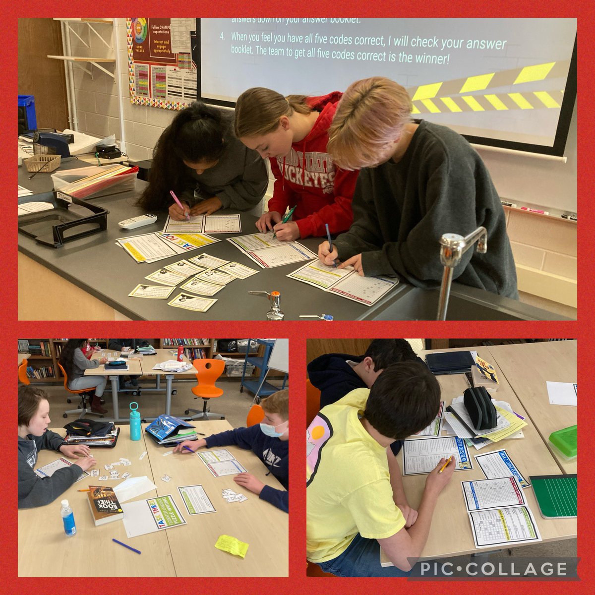 No internet, no problem. 8th graders welcomed our no-technology period and got ultra competitive trying to break out of a figurative language escape room. #lfmoments #DPM67