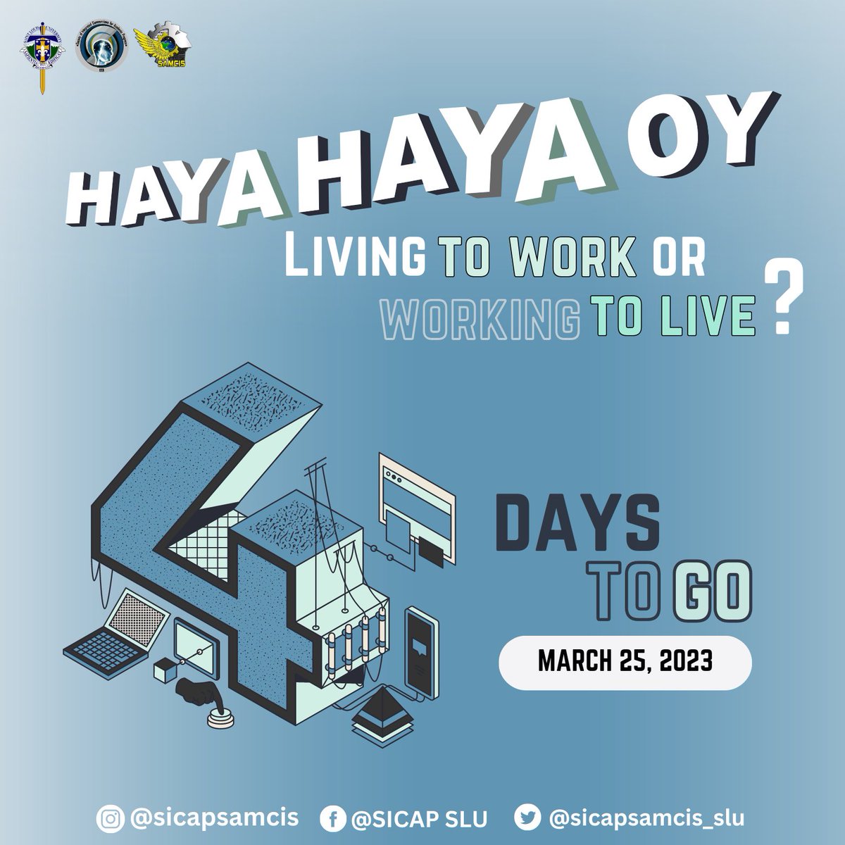 sicapsamcis_slu's tweet photo. Register now and join us for supplemental information for entering the work force! https://t.co/L9jXoTFzMC
#SLU #SICAPSLU #HayahayaOyLWWL #LivingtoWork #WorkingtoLive https://t.co/v9hnFczciI