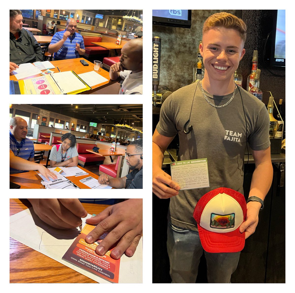 Got to celebrate Christian for being #2 in the area for #MargaritaMadness! Then spent some time with our MIDs going over all things People Tools to ensure they come out as the best coaches! Check out PJ’s cheat way to draw the perfect pyramid 😂
#ChilisLove #CGC 🌶️💛🌻