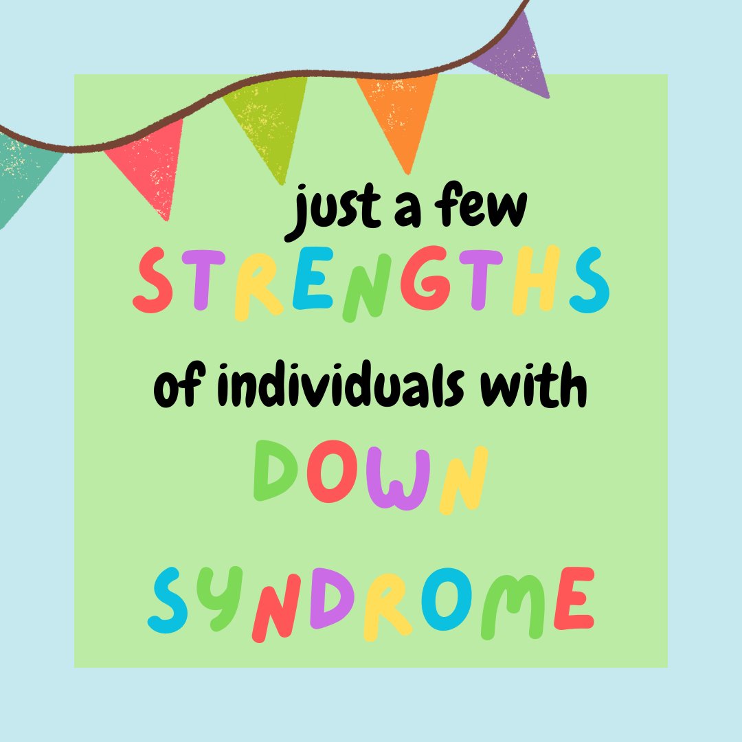 CDDTlab's tweet photo. To celebrate #WorldDownSyndromeDay here are some strengths of Down syndrome from cognitive neuroscience research!

#DownSyndrome #strengthsbased https://t.co/biF0IDAcmA