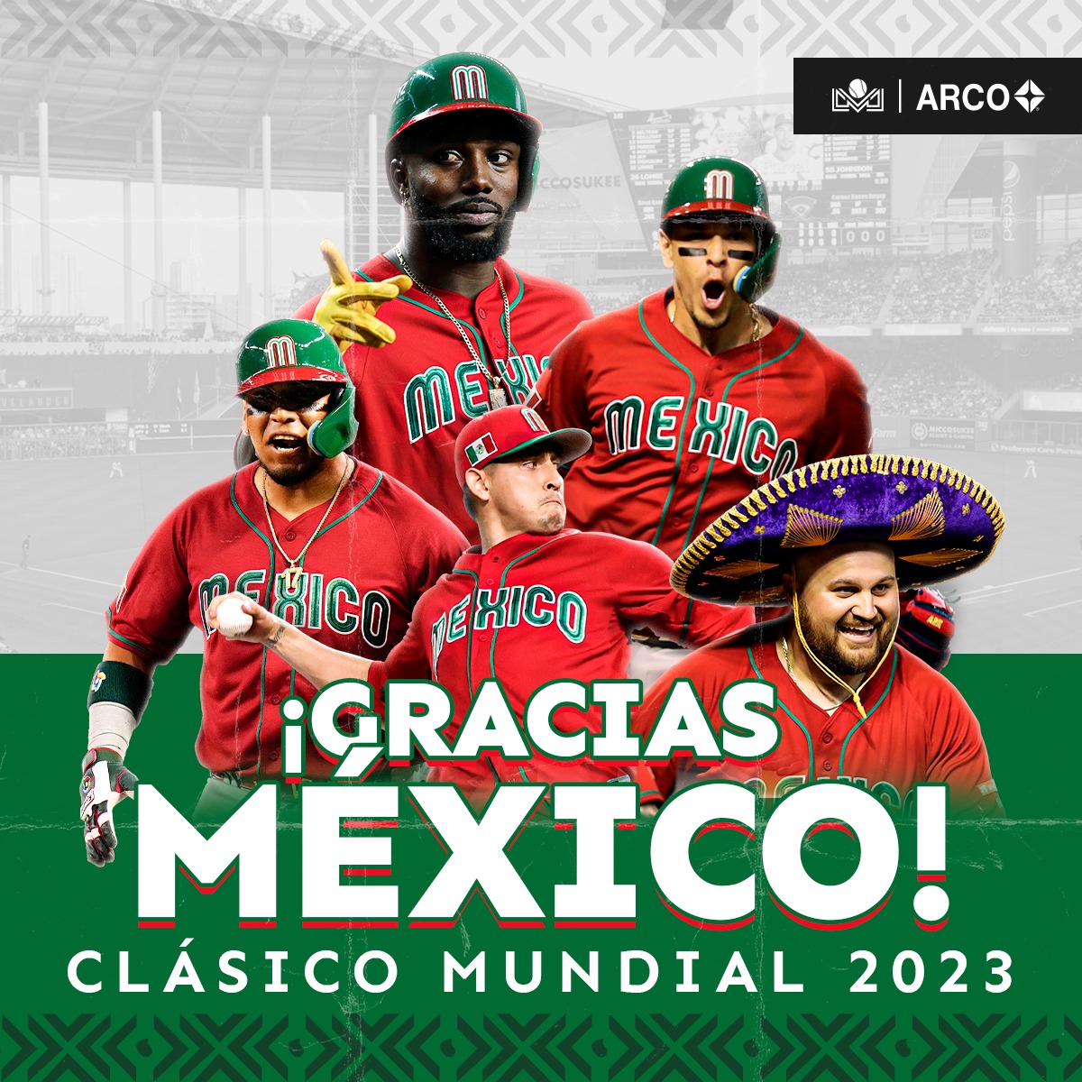 Estamos orgullosos de ustedes, <a href="/MexicoBeis/">Novena México 🇲🇽⚾</a> 👏

Tuvieron una actuación histórica, hicieron vibrar al país y le demostraron al mundo que en México se juega un gran beisbol 🫡

¡Qué Viva México y el beisbol! 🇲🇽😍

#SomosMexico   🇲🇽
#LigaARCO ⚾