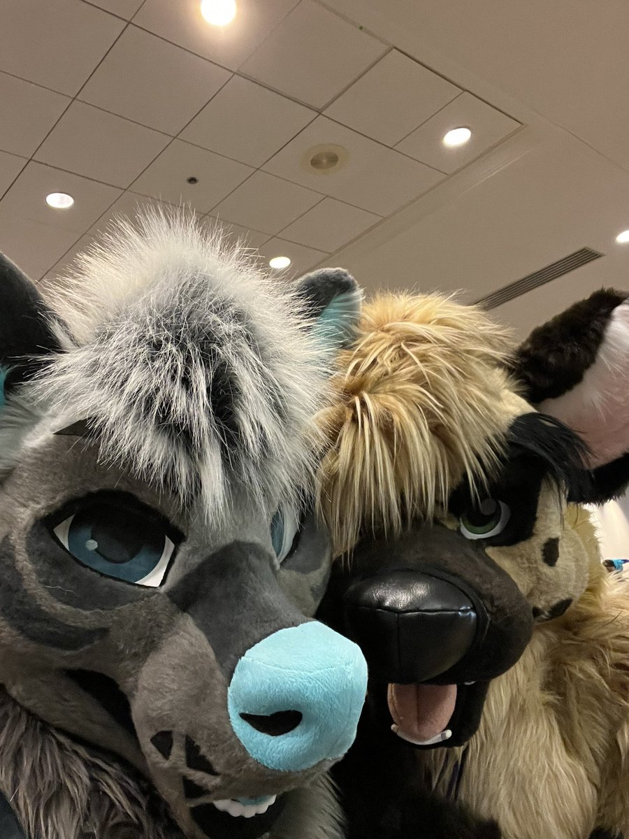 Snagged a selfie with <a href="/The_Furox/">Furox The Dragon</a>  always awesome to meet a fellow hyena