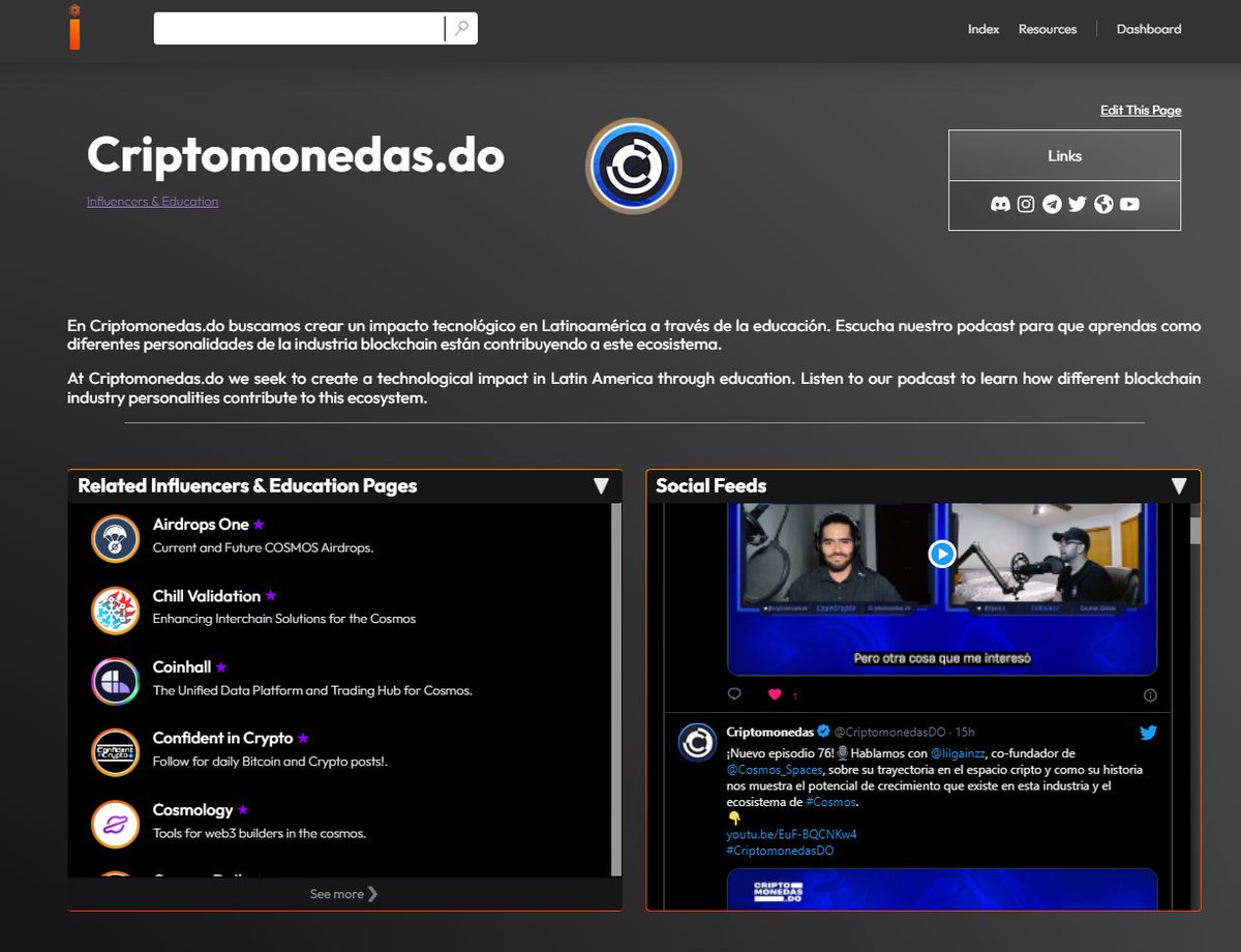 CriptomonedasDO's tweet photo. ¡Buenas noticias! Ahora puedes encontrarnos en la sección de educación de @InterchainInfo, donde podrás aprender todo acerca del emocionante ecosistema de #Cosmos.
No te pierdas la oportunidad de visitar y explorar https://t.co/E3ZNSkaOXh ⚛️
#CriptomonedasDO #InterchainInfo https://t.co/ifXUZPinH5