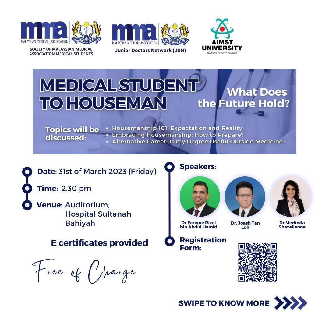 Seanthum's tweet photo. Suitable for medical students nearing housemanship.

Scan the QR code to sign up for this. https://t.co/CWD54YpE5A