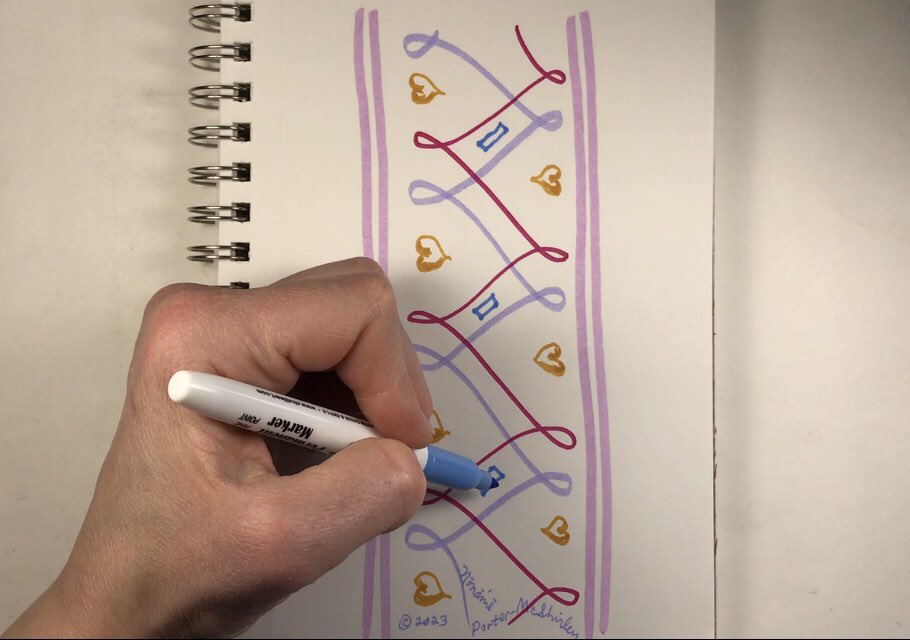 RifllPublishing's tweet photo. 56 second #fun #relaxing 

Watch Lavender Looping Zigzag w/ Golden Hearts…

A soft-colored border design that would look nice on a diary cover, dresser drawers, baby furniture, lampshade, or edging wallpaper.

#drawing #daily #doodle 
with #music

https://t.co/NErMbE1twv https://t.co/9c46HXvChK