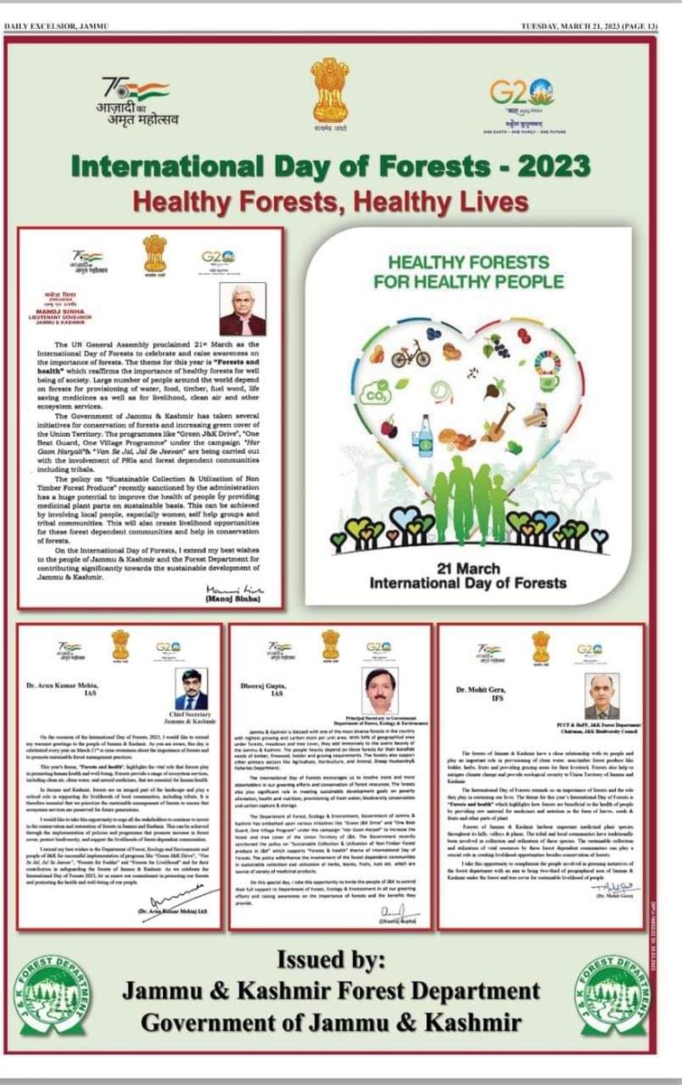 GoGreenKulgam's tweet photo. Happy International Day of Forests 2023
@DrBilalbhatIAS @IRFAN2040 @syedwasimJKFS https://t.co/hJhRjDhgjP