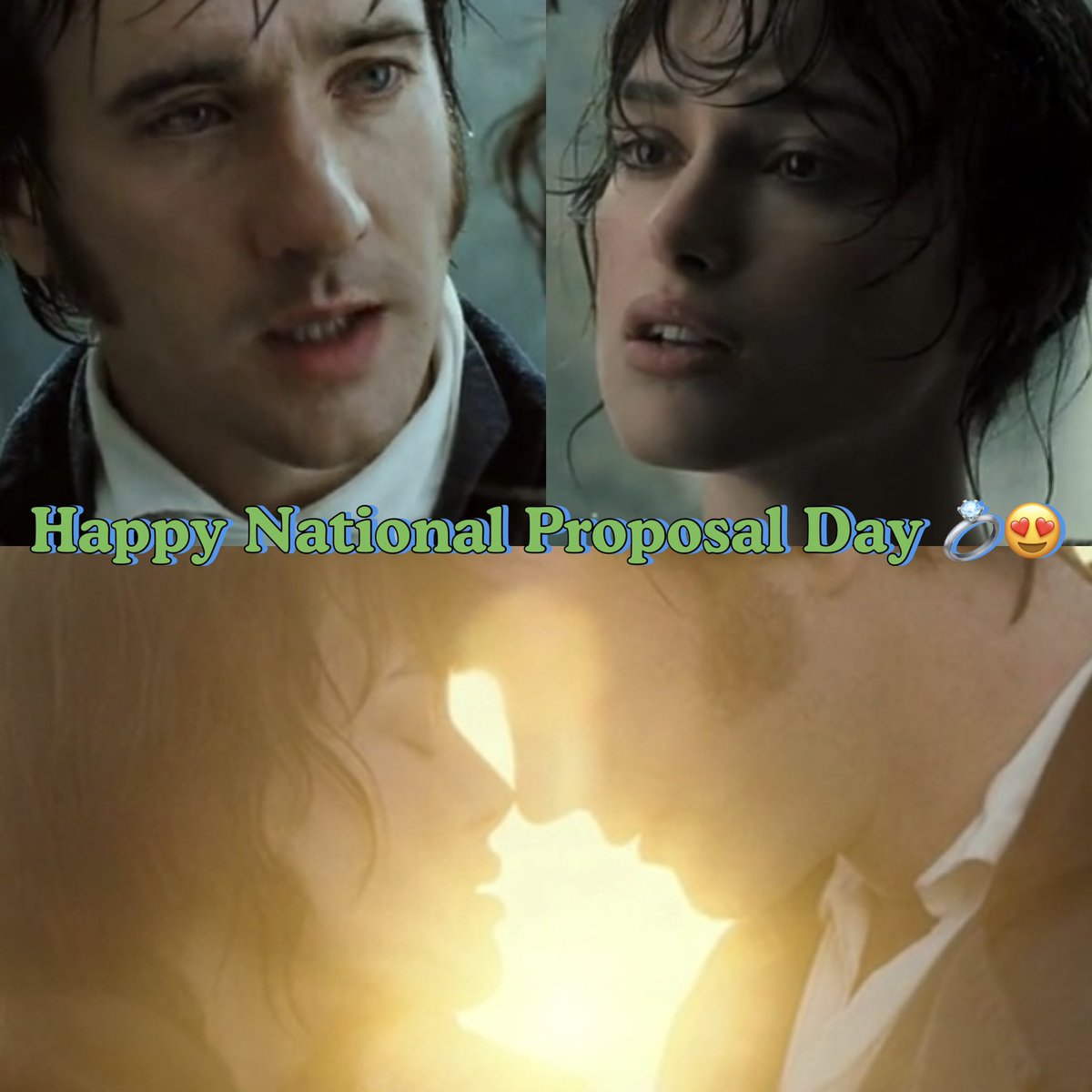 pandp2005's tweet photo. Happy Spring 🌺🌼 Proposal 💍😍 Happiness Day! 🙃🥰
🌸 #FirstDayofSpring
💍 #NationalProposalDay
🙃 #InternationalDayofHappiness
#PrideandPrejudice2005 #FirstProposal #SecondProposal #MrsDarcy https://t.co/aIXwzlZVne